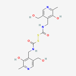 Disulfide, bis((((3-hydroxy-5-(hydroxymethyl)-2-methyl-4-pyridinyl)methyl)amino)thioxomethyl)