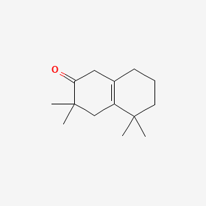 molecular formula C14H22O B15442143 2(1H)-Naphthalenone, 3,4,5,6,7,8-hexahydro-3,3,5,5-tetramethyl- CAS No. 72928-13-3