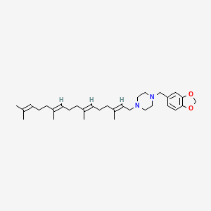 molecular formula C32H48N2O2 B15442149 trans-4-Geranylgeranyl-1-piperonylpiperazine CAS No. 72050-88-5