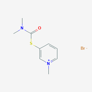 molecular formula C9H13BrN2OS B15442204 3-Mercapto-1-methylpyridinium bromide dimethylcarbamate (ester) CAS No. 67465-62-7