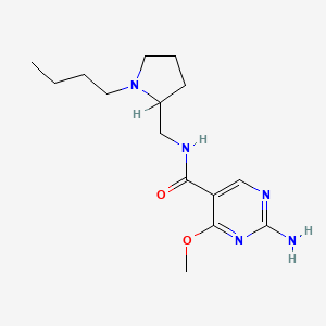 2-Amino-N-((1-butyl-2-pyrrolidinyl)methyl)-4-methoxy-5-pyrimidinecarboxamide