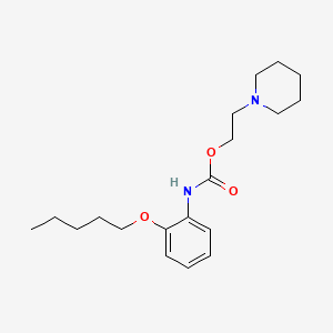 Carbamic acid, [2-(pentyloxy)phenyl]-, 2-(1-piperidinyl)ethyl ester