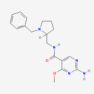 2-Amino-N-((1-benzyl-2-pyrrolidinyl)methyl)-4-methoxy-5-pyrimidinecarboxamide