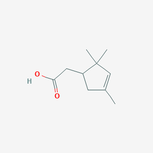 (2,2,4-Trimethylcyclopent-3-en-1-yl)acetic acid