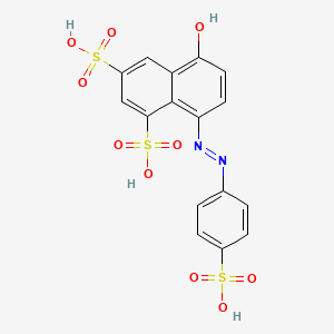 5-Oxo-8-[2-(4-sulfophenyl)hydrazinylidene]-5,8-dihydronaphthalene-1,3-disulfonic acid