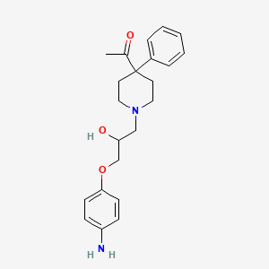 molecular formula C22H28N2O3 B15443672 1-(1-(3-(4-Aminophenoxy)-2-hydroxypropyl)-4-phenyl-4-piperidinyl)ethanone CAS No. 64511-75-7