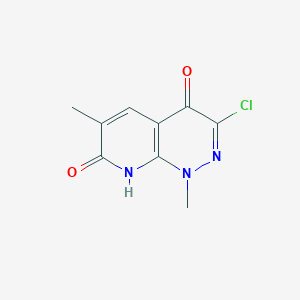 molecular formula C9H8ClN3O2 B15443714 3-Chloro-1,6-dimethylpyrido[2,3-c]pyridazine-4,7(1H,8H)-dione CAS No. 70250-45-2