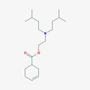 molecular formula C19H35NO2 B15443732 2-[Bis(3-methylbutyl)amino]ethyl cyclohex-3-ene-1-carboxylate CAS No. 65147-26-4