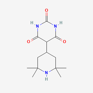 molecular formula C13H21N3O3 B15443748 5-(2,2,6,6-Tetramethylpiperidin-4-yl)pyrimidine-2,4,6(1H,3H,5H)-trione CAS No. 66008-97-7