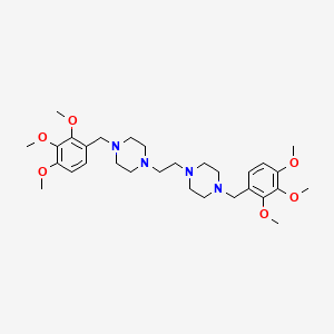 molecular formula C30H46N4O6 B15443791 1,1'-(Ethane-1,2-diyl)bis{4-[(2,3,4-trimethoxyphenyl)methyl]piperazine} CAS No. 64966-15-0