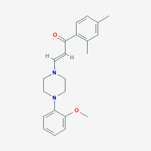 molecular formula C22H26N2O2 B15443796 1-(2,4-Dimethylphenyl)-3-(4-(2-methoxyphenyl)-1-piperazinyl)-2-propen-1-one CAS No. 65201-18-5