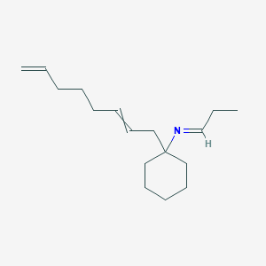 molecular formula C17H29N B15443848 (1E)-N-[1-(Octa-2,7-dien-1-yl)cyclohexyl]propan-1-imine CAS No. 66333-39-9