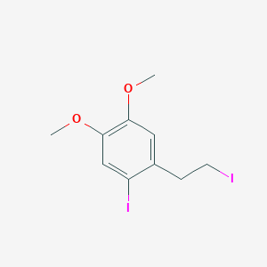 molecular formula C10H12I2O2 B15443873 1-Iodo-2-(2-iodoethyl)-4,5-dimethoxybenzene CAS No. 64705-38-0