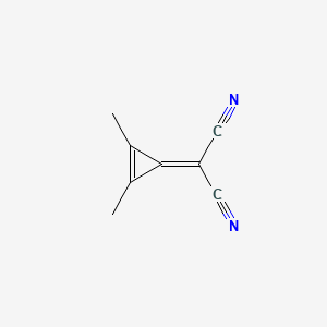 molecular formula C8H6N2 B15443892 Propanedinitrile, (2,3-dimethyl-2-cyclopropen-1-ylidene)- CAS No. 63718-27-4