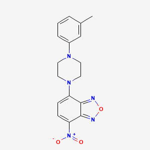 molecular formula C17H17N5O3 B15443893 Benzofurazan, 4-(4-(3-methylphenyl)-1-piperazinyl)-7-nitro- CAS No. 65427-75-0