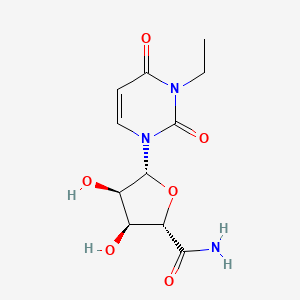 beta-D-Ribofuranuronamide, 1-deoxy-1-(3-ethyl-3,4-dihydro-2,4-dioxo-1(2H)-pyrimidinyl)-