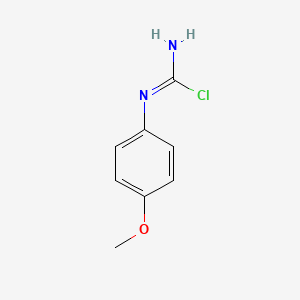 molecular formula C8H9ClN2O B15443966 N'-(4-Methoxyphenyl)carbamimidyl chloride CAS No. 64119-09-1