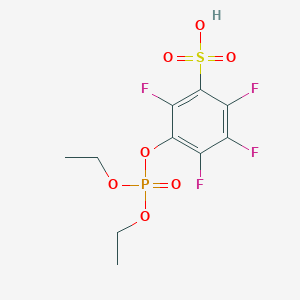 3-[(Diethoxyphosphoryl)oxy]-2,4,5,6-tetrafluorobenzene-1-sulfonic acid