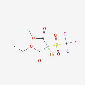 molecular formula C8H10BrF3O6S B15444016 Diethyl bromo(trifluoromethanesulfonyl)propanedioate CAS No. 66029-74-1