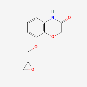 molecular formula C11H11NO4 B15444033 8-[(Oxiran-2-yl)methoxy]-2H-1,4-benzoxazin-3(4H)-one CAS No. 64208-37-3