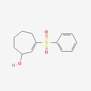 molecular formula C13H16O3S B15444056 3-(Benzenesulfonyl)cyclohept-2-en-1-ol CAS No. 65825-85-6