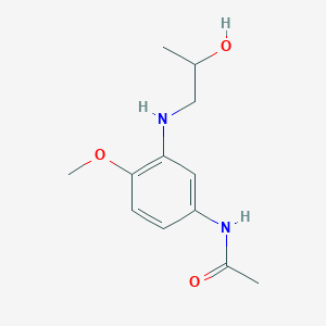 molecular formula C12H18N2O3 B15444071 N-{3-[(2-Hydroxypropyl)amino]-4-methoxyphenyl}acetamide CAS No. 64240-59-1