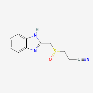 molecular formula C11H11N3OS B15444141 Propanenitrile, 3-[(1H-benzimidazol-2-ylmethyl)sulfinyl]- CAS No. 64299-88-3