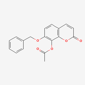 molecular formula C18H14O5 B15444162 7-(Benzyloxy)-2-oxo-2H-1-benzopyran-8-yl acetate CAS No. 65535-51-5