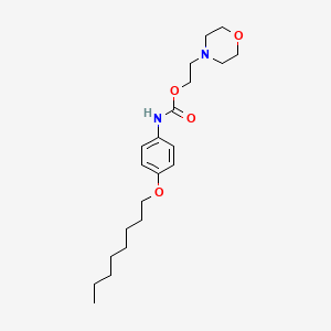 molecular formula C21H34N2O4 B15444174 Carbamic acid, [4-(octyloxy)phenyl]-, 2-(4-morpholinyl)ethyl ester CAS No. 65348-00-7