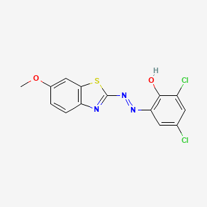 2,4-Dichloro-6-[2-(6-methoxy-1,3-benzothiazol-2-yl)hydrazinylidene]cyclohexa-2,4-dien-1-one