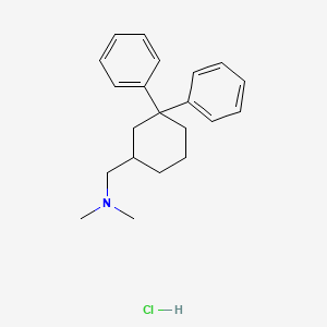 molecular formula C21H28ClN B15444201 Dimethylaminomethyl-3,3-diphenylcyclohexane hydrochloride CAS No. 65445-78-5