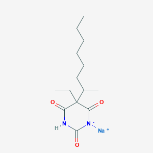 molecular formula C14H23N2NaO3 B15444210 5-Ethyl-5-(1-methylheptyl)barbituric acid sodium salt CAS No. 66968-81-8