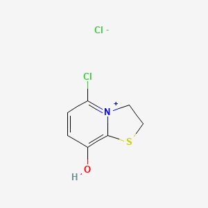 molecular formula C7H7Cl2NOS B15444225 5-Chloro-8-hydroxy-2,3-dihydro[1,3]thiazolo[3,2-a]pyridin-4-ium chloride CAS No. 65757-85-9