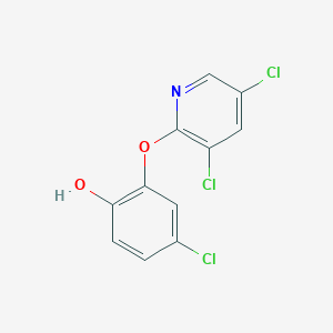 molecular formula C11H6Cl3NO2 B15444269 4-Chloro-2-[(3,5-dichloropyridin-2-yl)oxy]phenol CAS No. 67358-66-1