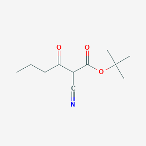 molecular formula C11H17NO3 B15444307 Tert-butyl 2-cyano-3-oxohexanoate CAS No. 64373-41-7