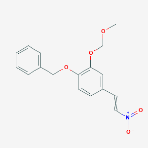 molecular formula C17H17NO5 B15444318 1-(Benzyloxy)-2-(methoxymethoxy)-4-(2-nitroethenyl)benzene CAS No. 64974-46-5