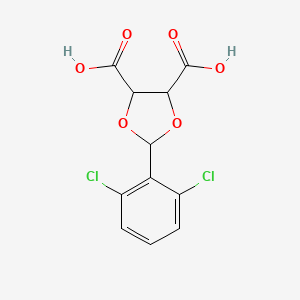 molecular formula C11H8Cl2O6 B15444333 2-(2,6-Dichlorophenyl)-1,3-dioxolane-4,5-dicarboxylic acid CAS No. 66099-50-1