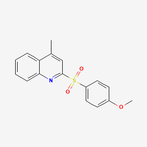 molecular formula C17H15NO3S B15444341 2-(4-Methoxybenzene-1-sulfonyl)-4-methylquinoline CAS No. 64789-01-1