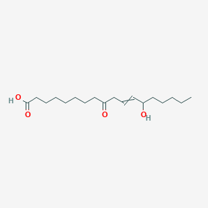 molecular formula C18H32O4 B15444361 13-Hydroxy-9-oxooctadec-11-enoic acid CAS No. 64013-22-5