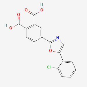 4-[5-(2-Chlorophenyl)-1,3-oxazol-2-yl]benzene-1,2-dicarboxylic acid