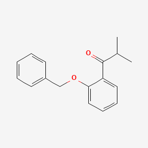 molecular formula C17H18O2 B15444398 1-Propanone, 2-methyl-1-[2-(phenylmethoxy)phenyl]- CAS No. 64686-76-6