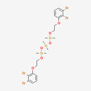 molecular formula C22H32Br4O6Si3 B15444499 1,5-Bis[2-(2,3-dibromophenoxy)ethoxy]-1,1,3,3,5,5-hexamethyltrisiloxane CAS No. 63713-80-4