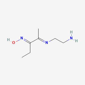 molecular formula C7H15N3O B15444517 (NE)-N-[2-(2-aminoethylimino)pentan-3-ylidene]hydroxylamine 