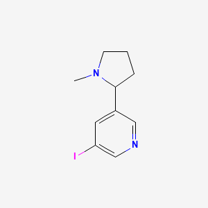 molecular formula C10H13IN2 B15444598 3-Iodo-5-(1-methylpyrrolidin-2-yl)pyridine CAS No. 64635-69-4