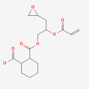 molecular formula C16H21O7- B15444599 2-[3-(Oxiran-2-yl)-2-prop-2-enoyloxypropoxy]carbonylcyclohexane-1-carboxylate CAS No. 63232-57-5