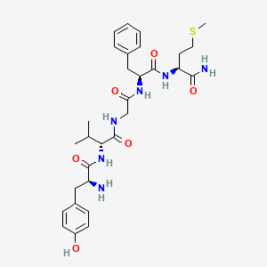 molecular formula C30H42N6O6S B15444623 L-Tyrosyl-D-valylglycyl-L-phenylalanyl-L-methioninamide CAS No. 63620-58-6