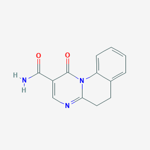 molecular formula C13H11N3O2 B15444638 1-Oxo-5,6-dihydro-1H-pyrimido[1,2-a]quinoline-2-carboxamide CAS No. 63455-54-9