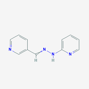 molecular formula C11H10N4 B15444642 N-(3-pyridinylmethylideneamino)-2-pyridinamine CAS No. 63697-67-6