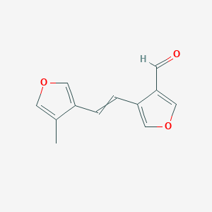 molecular formula C12H10O3 B15444679 4-[2-(4-Methylfuran-3-yl)ethenyl]furan-3-carbaldehyde CAS No. 64862-05-1