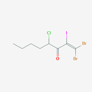 1,1-Dibromo-4-chloro-2-iodooct-1-EN-3-one